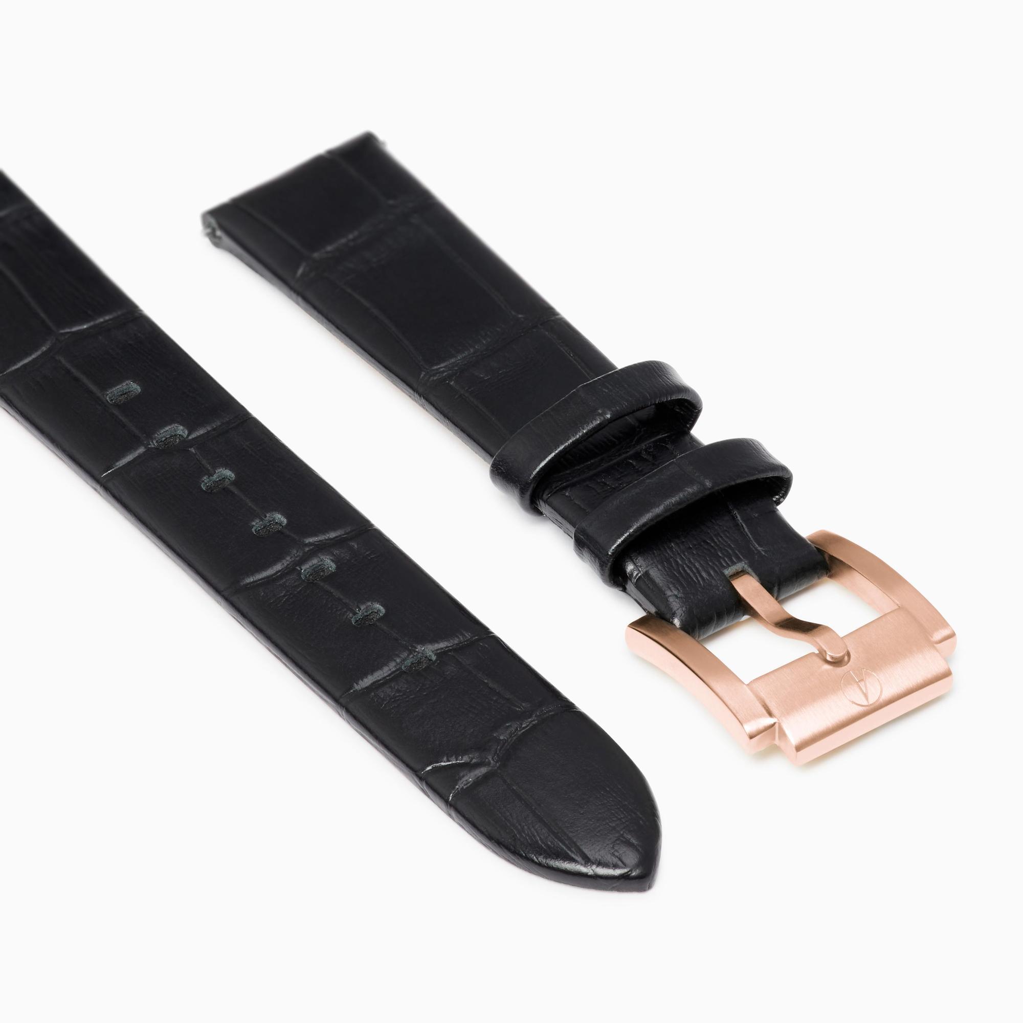Accurist Origin Ladies Black Leather 18mm Strap